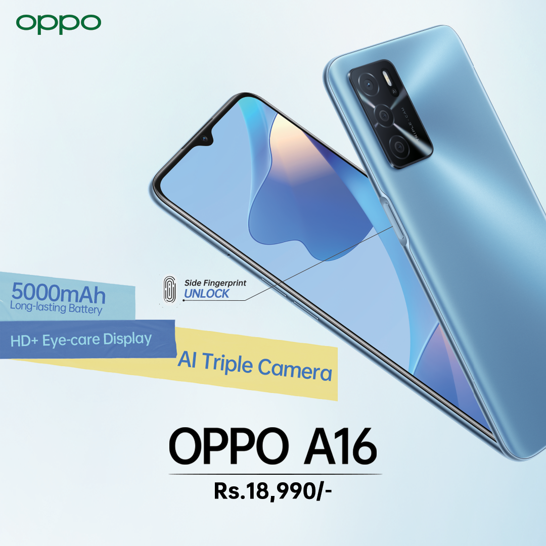 OPPO Releases High Performing, sleek packaged A16 in Nepal at Rs.18,990/-