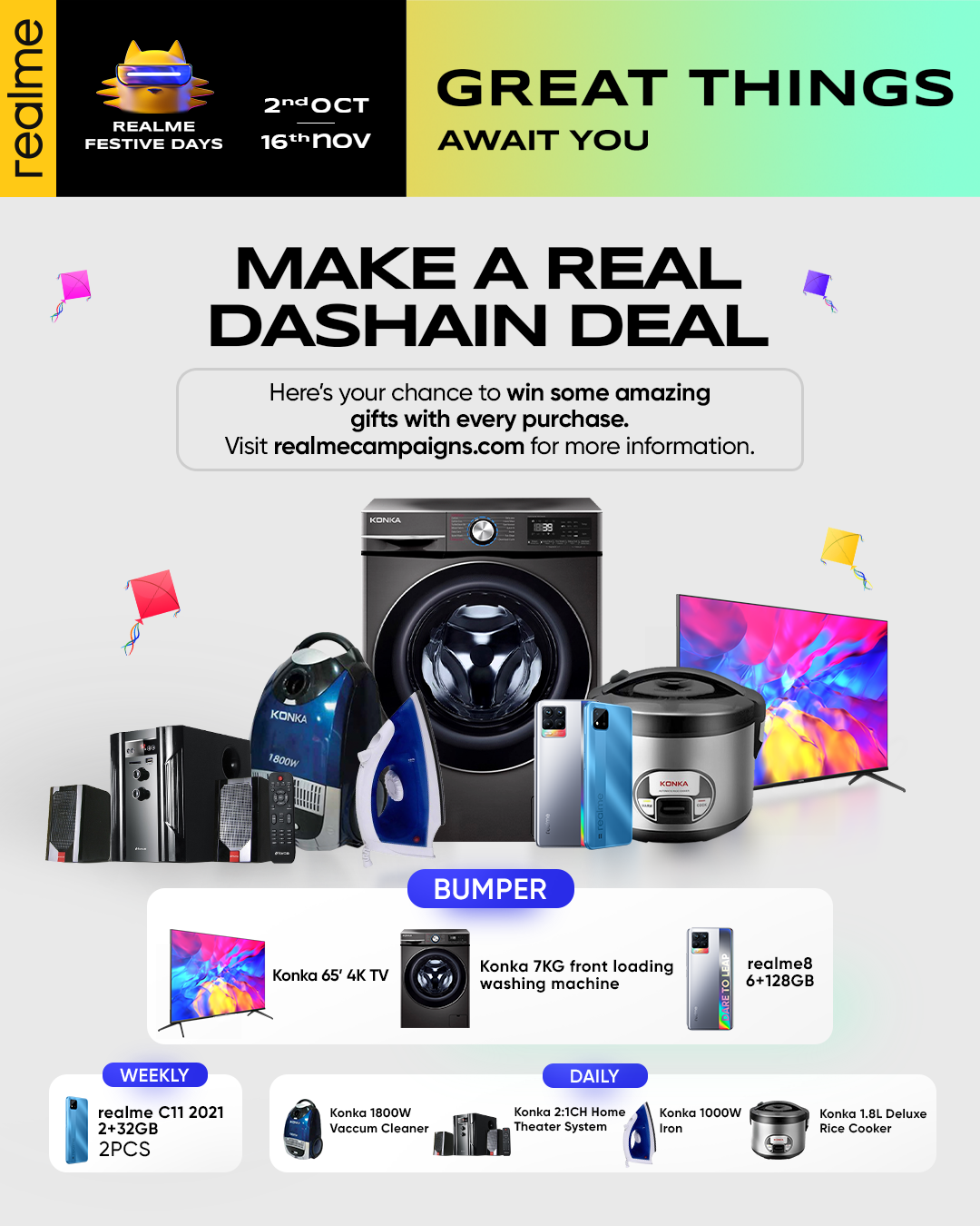“realme festive days” starts today with some exciting announcements – Make a real deal this Dashain