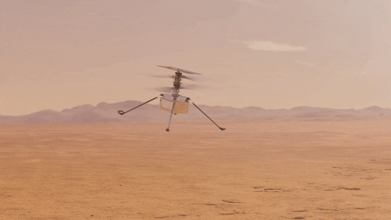 NASA’s Perseverance Captures Challenging Flight by Mars Helicopter