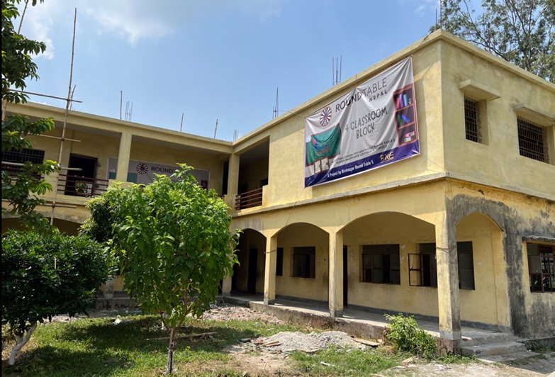 Round Table Nepal constructed classroom at a cost of 2 crores at Budhiganga, Morang School