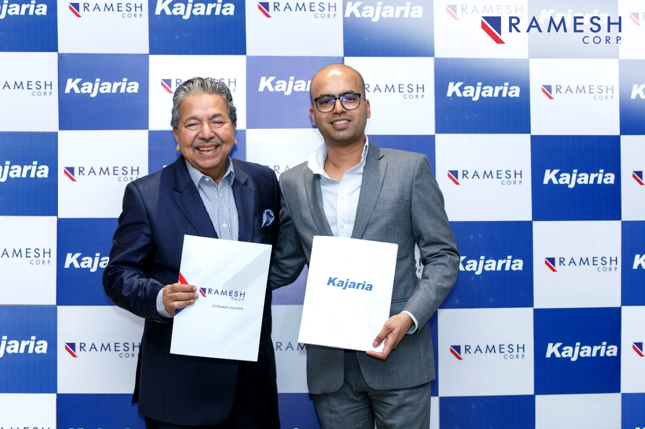 Ramesh Corp. and Kajaria Ceramics Ltd.    Signs Equal Joint venture to set up the largest tiles manufacturing plant in Nepal