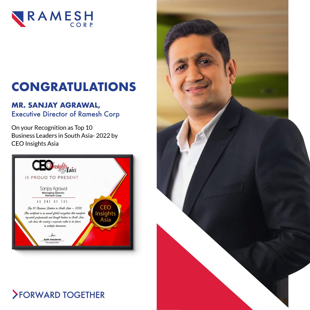 Sanjay Agrawal from Nepal recognized as one of the “Top 10 Business Leader in South Asia – 2022" by CEO Insight Asia