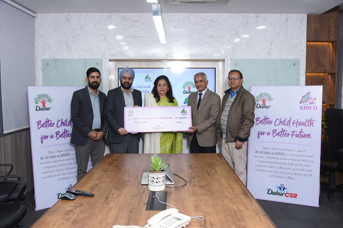 Together for a Healthier Nepal – Dabur Nepal Donates NPR. 30 Lakhs to KIOCH (Kathmandu Institute of Child Health