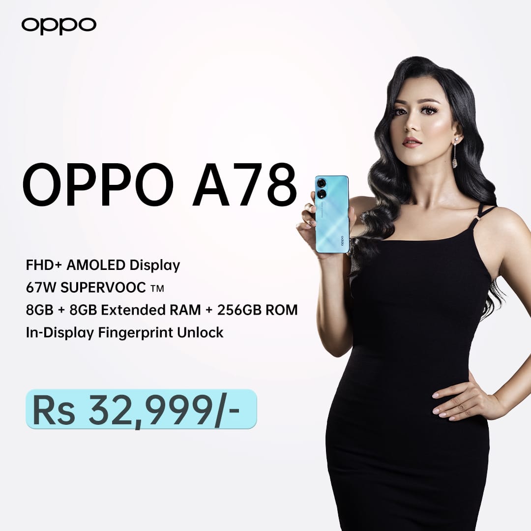 OPPO Unveils New A78 with 67W SUPERVOOCTM Flash Charge, Immersive FHD+ AMOLED Screen, and Dual Stereo Speakers