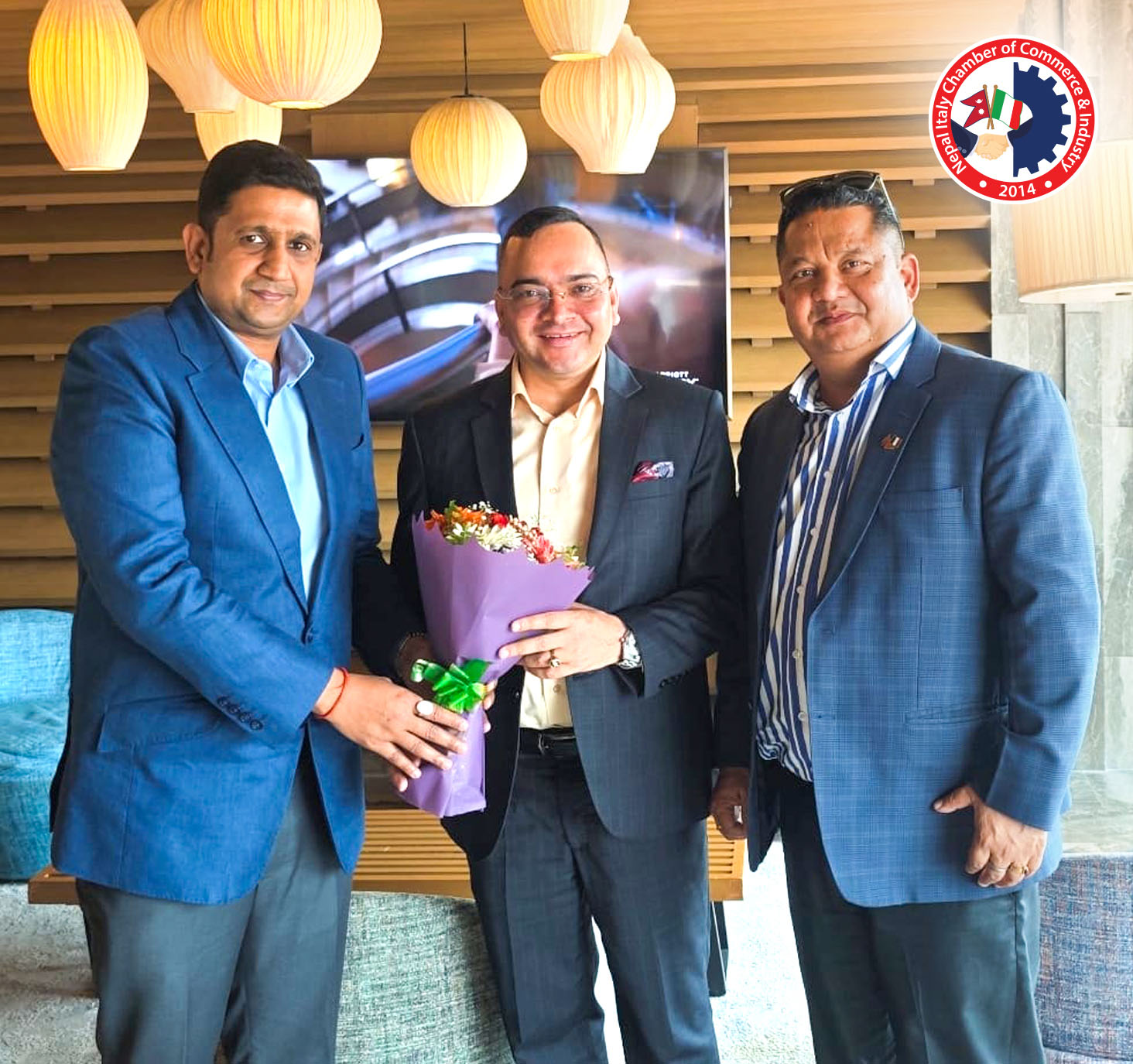 Nepal Italy Chamber of Commerce and Industry’s President and Board Members Congratulate Vice President Manoj Kumar Gyawali on Promotion to Acting CEO of Nabil Bank
