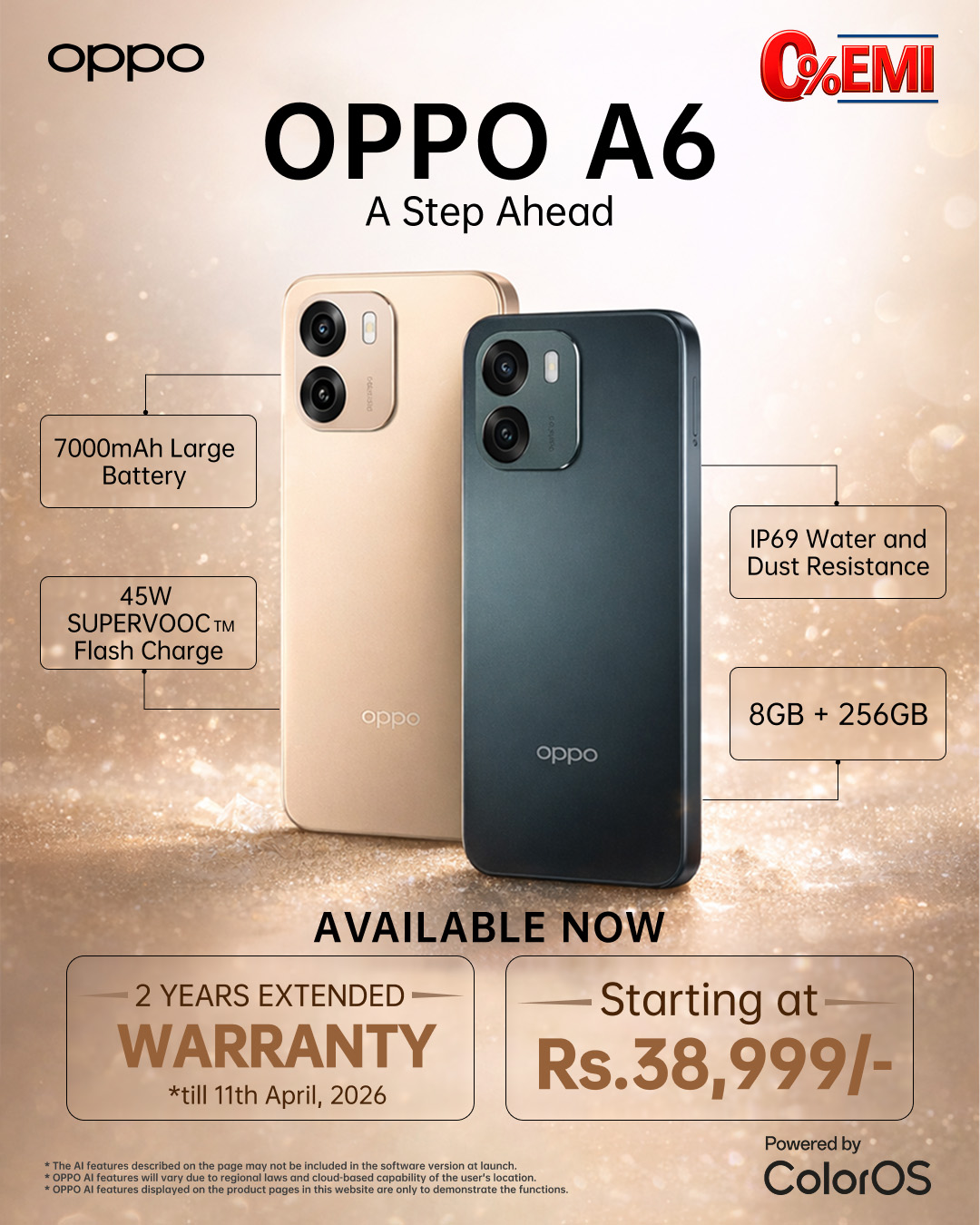 OPPO A6 with 7000mAh Battery and 120Hz AMOLED Display Launched in Nepal