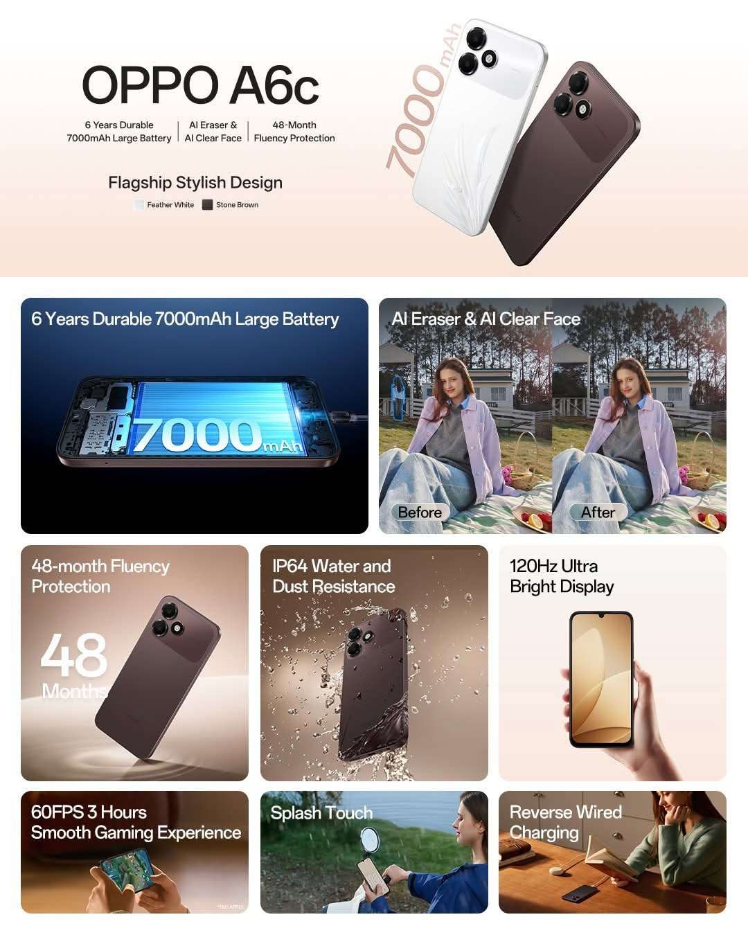 OPPO A6c Launches in Nepal with 7000mAh Battery, AI Features, 2-Month Replacement Guarantee, and Premium Design at NPR 20,999