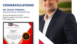 Sanjay Agrawal from Nepal recognized as one of the “Top 10 Business Leader in South Asia – 2022″ by CEO Insight Asia